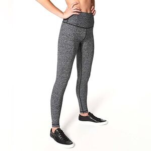 Lululemon Wunder Under High Rise Heathered Black Leggings Size 6